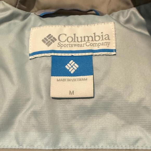Women's Columbia Omni Shield Puffer Light Blue Hooded Jacket M - Picture 6 of 6